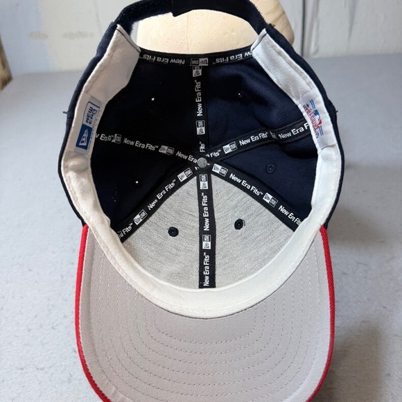 New Era Atlanta Braves MLB Baseball Cap Navy Red Embroidered Logo Adjustable Fit - Picture 8 of 8